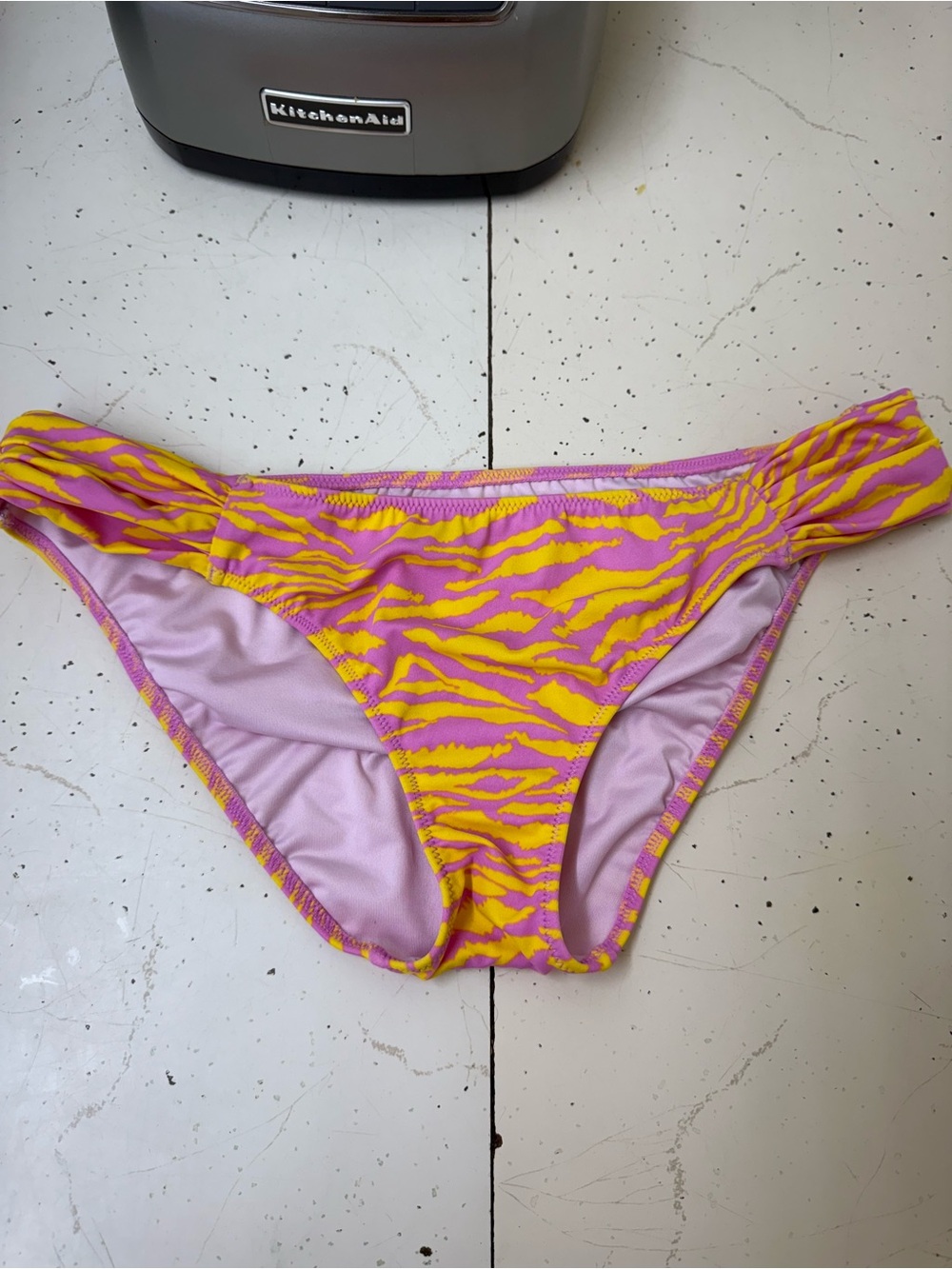 Victoria's Secret Lavender Bikini Bottoms with Yellow Accent
